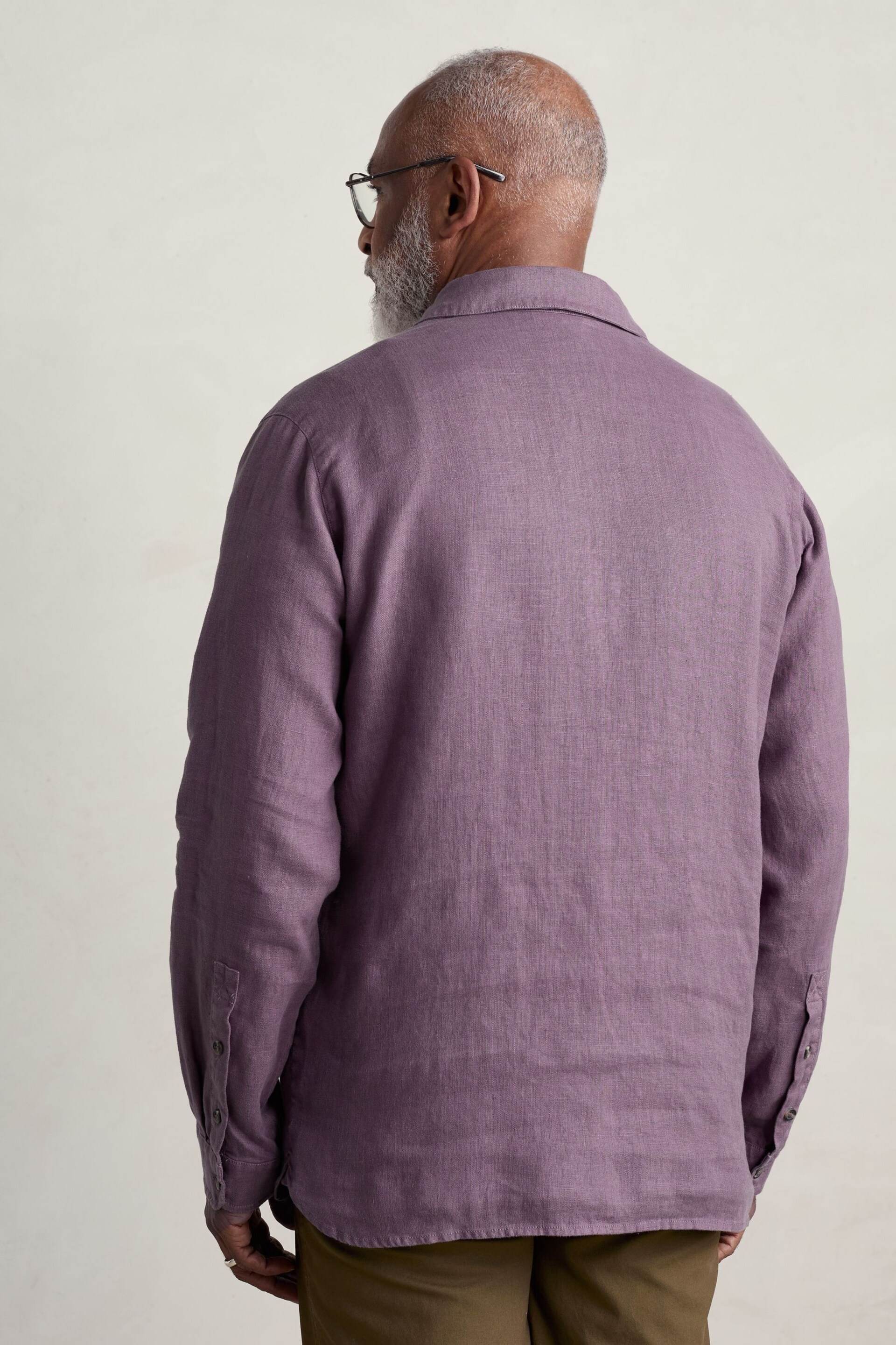 Seasalt Cornwall Purple Artist's Shirt - Image 2 of 5