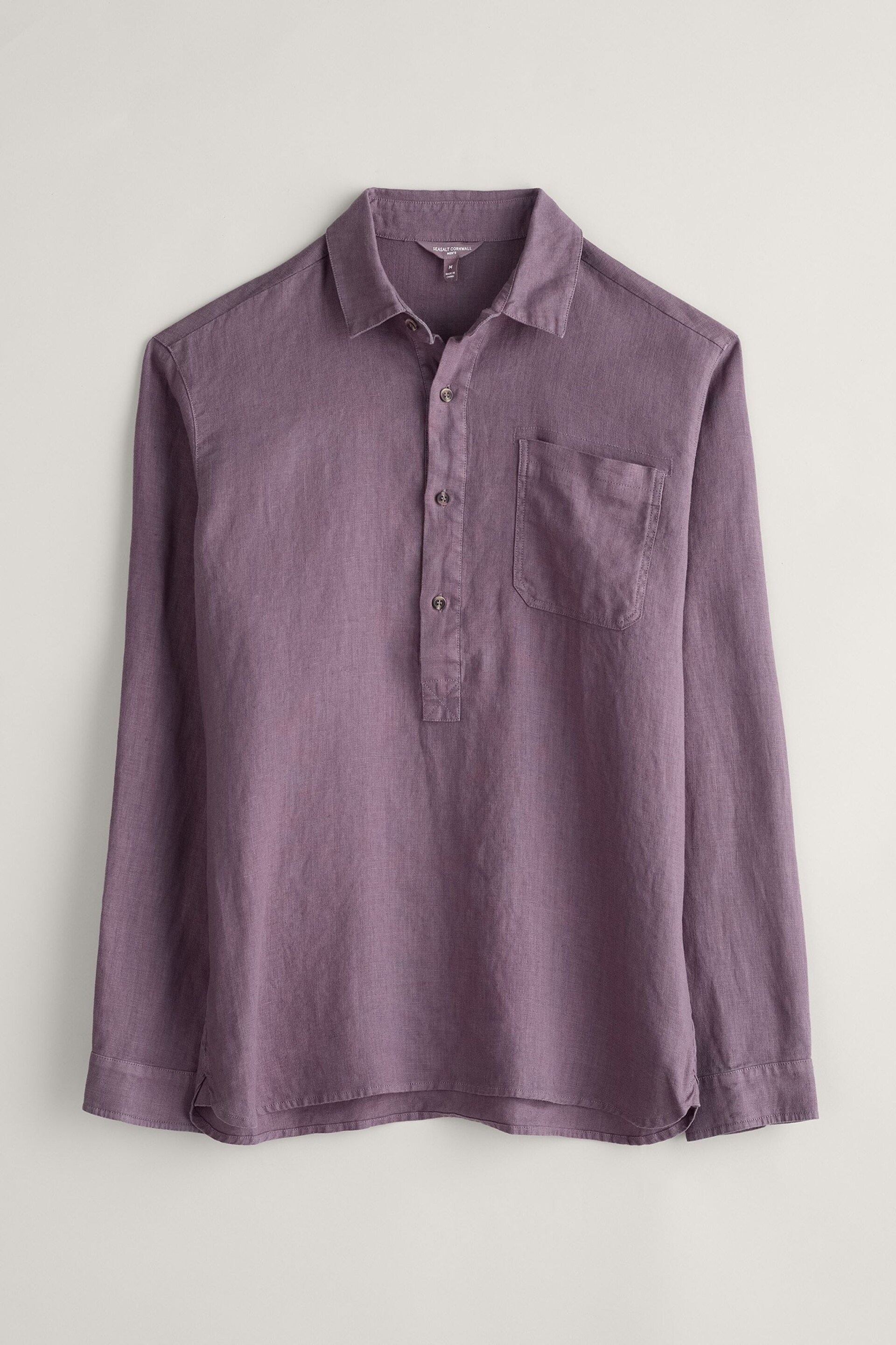 Seasalt Cornwall Purple Artist's Shirt - Image 4 of 5