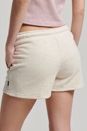 Superdry Cream Vintage Logo Embroidered Jersey Shorts - Image 3 of 6