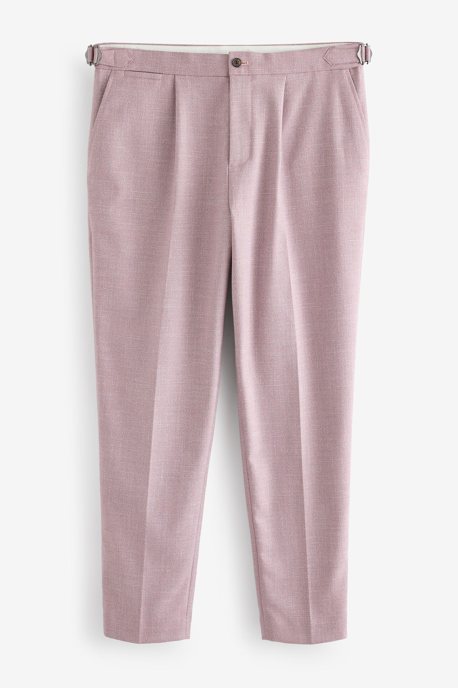 Pink Slim Tapered Textured Side Adjuster Trousers - Image 5 of 8