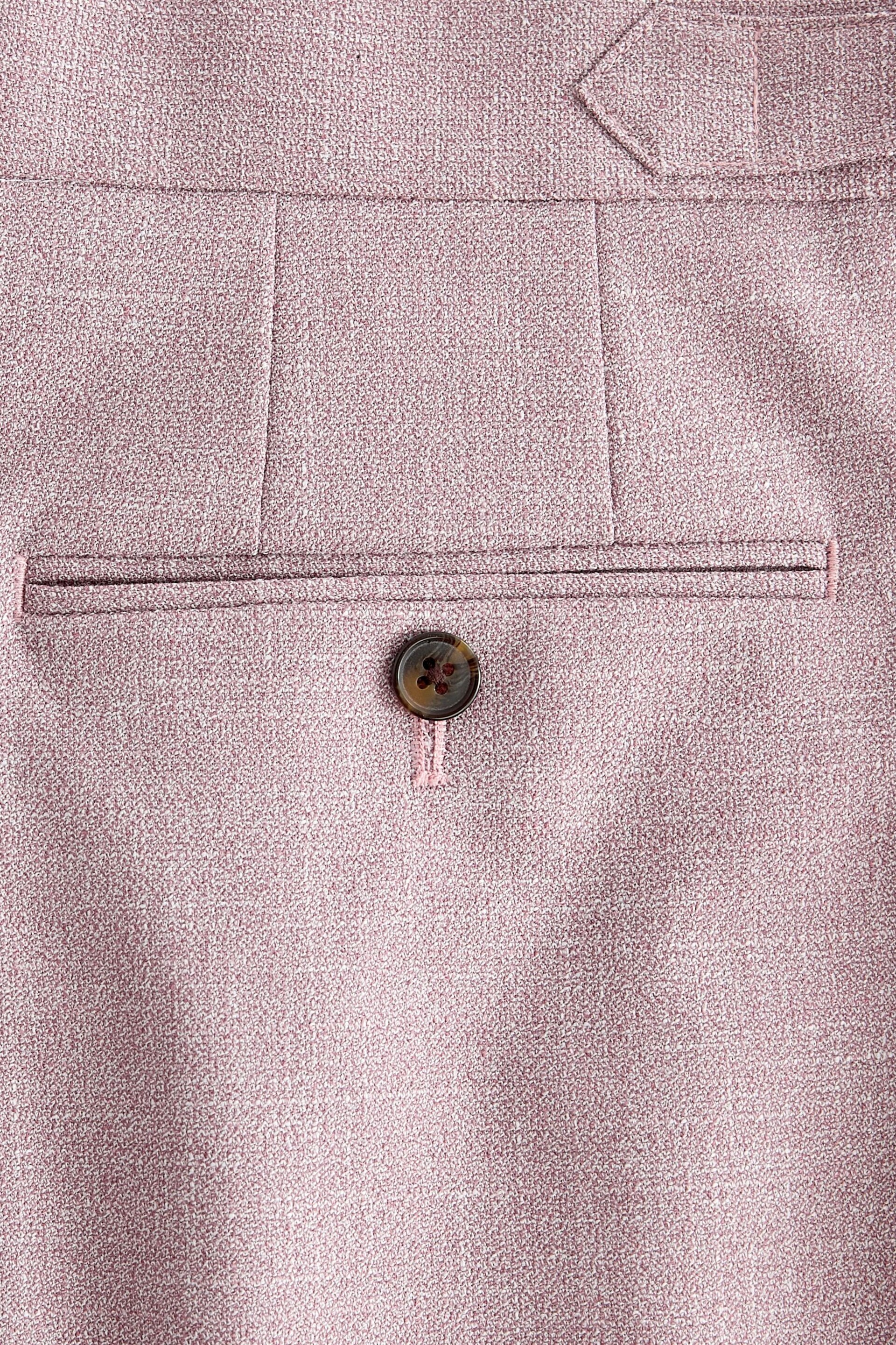 Pink Slim Tapered Textured Side Adjuster Trousers - Image 7 of 8