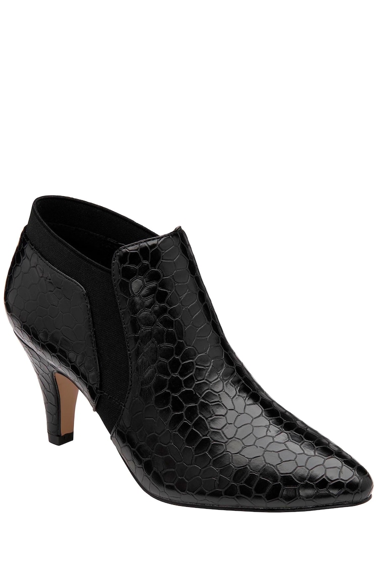 Lotus Black Stiletto Heel Shoe Boots - Image 1 of 4