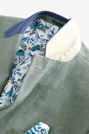 Green Regular Fit Trimmed Suit Jacket - Image 10 of 10