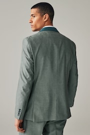Green Regular Fit Trimmed Suit Jacket - Image 3 of 10