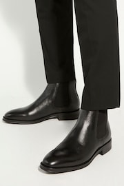 Dune London Black Chrome Masons Sole Chelsea Boots - Image 3 of 6