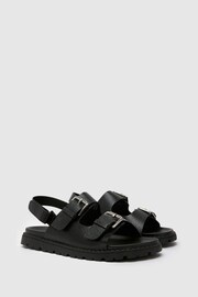 Schuh Tyra Chunky Footbed Black Sandals - Image 2 of 4