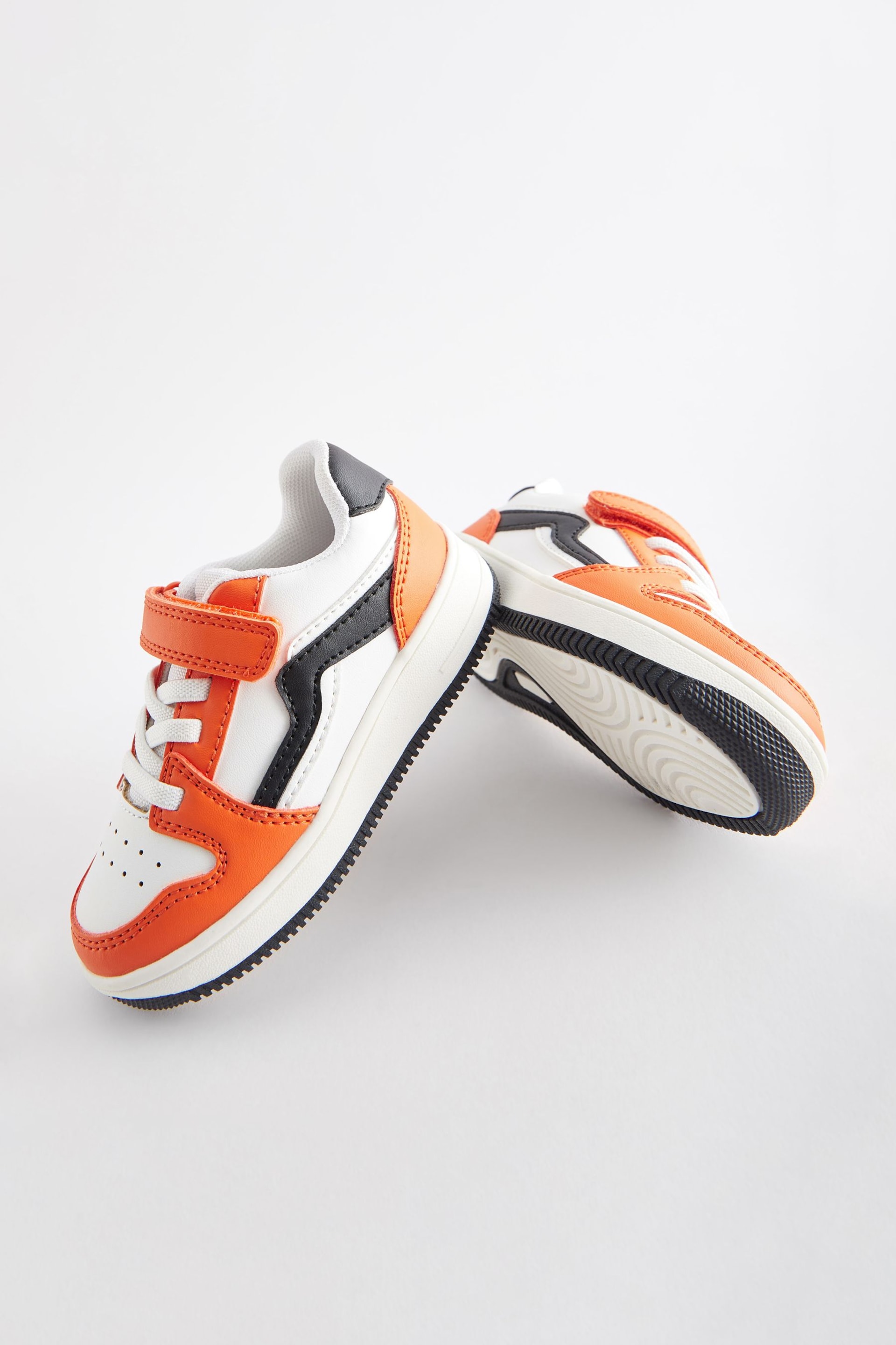 Orange Touch Fastening Elastic Lace Trainers - Image 4 of 5