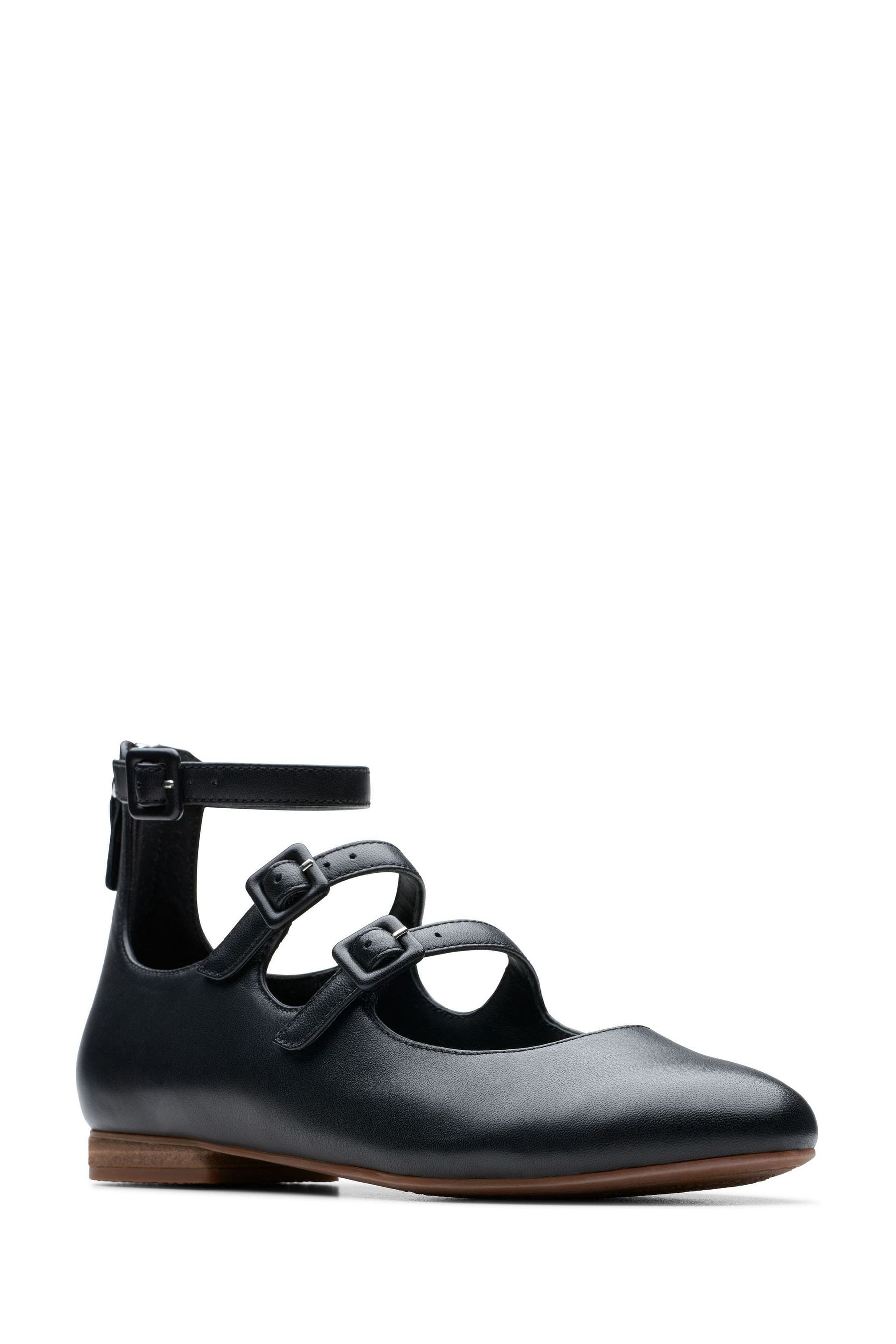 Buy Clarks Black Leather Fawna Strap Shoes from the Next UK online shop