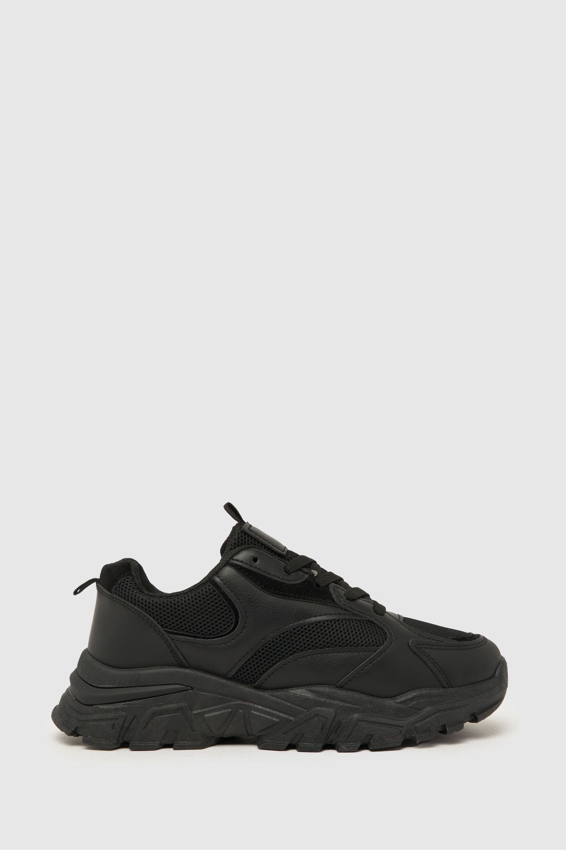 Buy Schuh Maeve Chunky Lace up Runner Black Trainers from Next United Arab Emirates