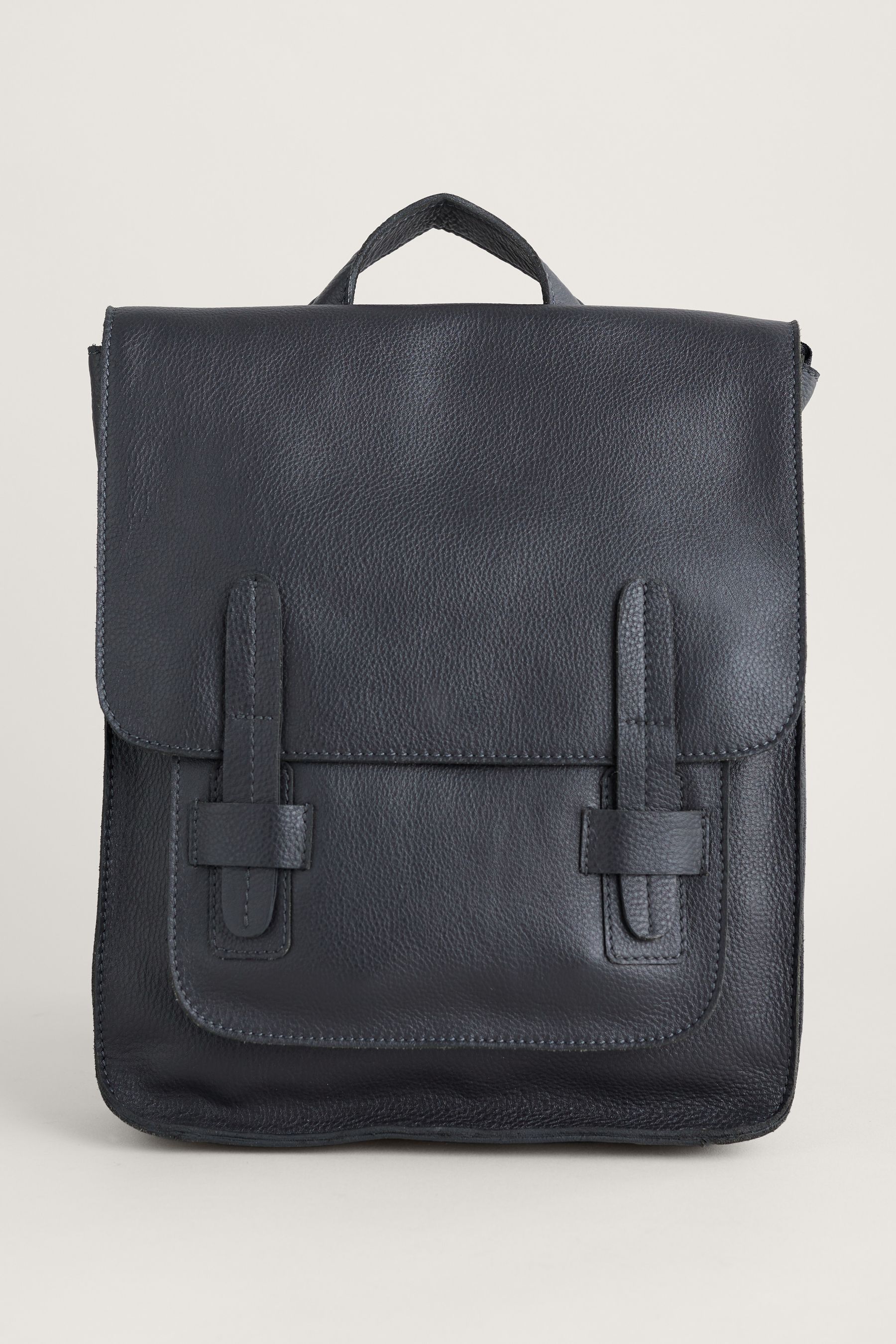 Black leather hotsell satchel backpack