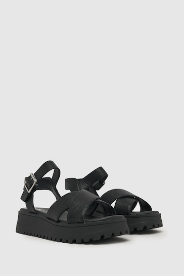Schuh EC WF Tera Cross-Strap Black Sandals