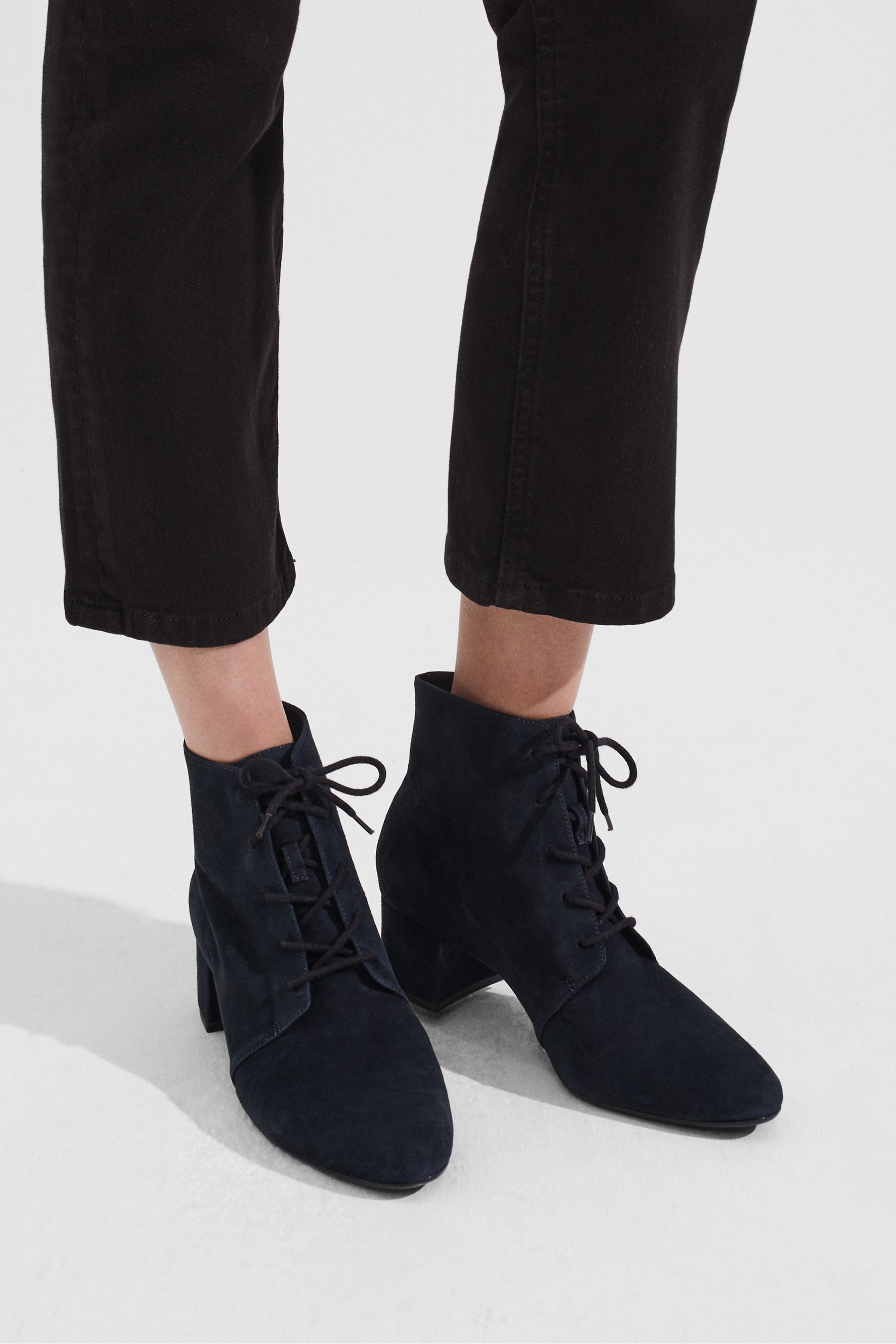 Buy Hobbs Blue Hetty Lace Up Ankle Boots from the Next UK online shop
