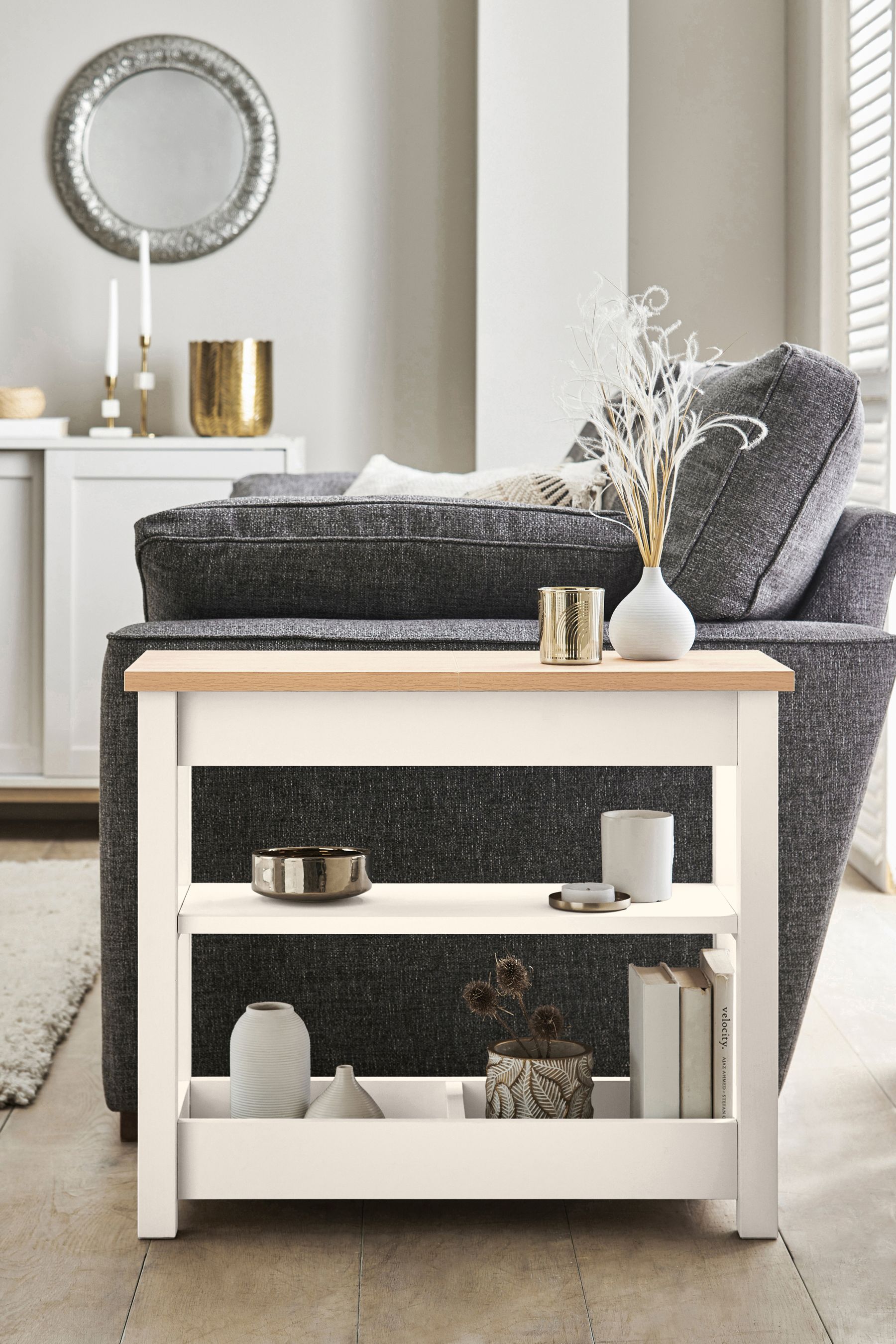Next to sofa table top
