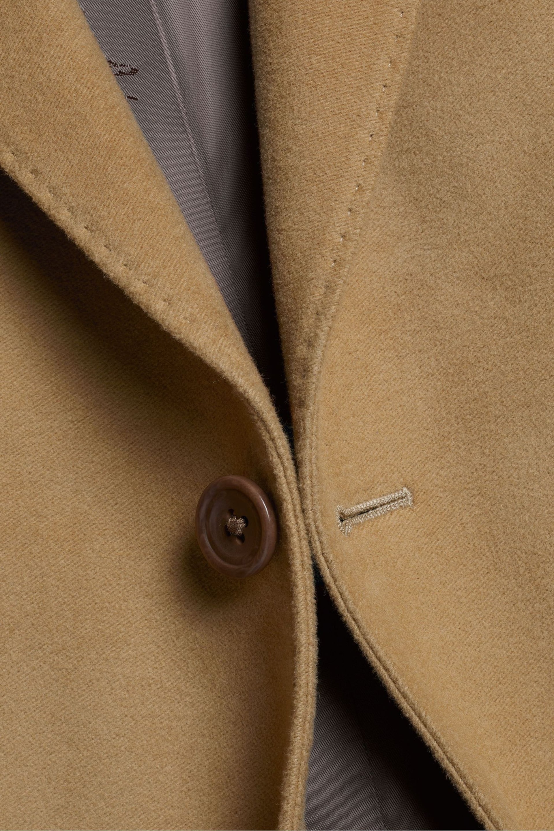 Charles Tyrwhitt Natural Tan Italian Moleskin Classic Fit Jacket - Image 6 of 6