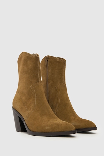 Schuh Angelo Suede Western Brown Boots