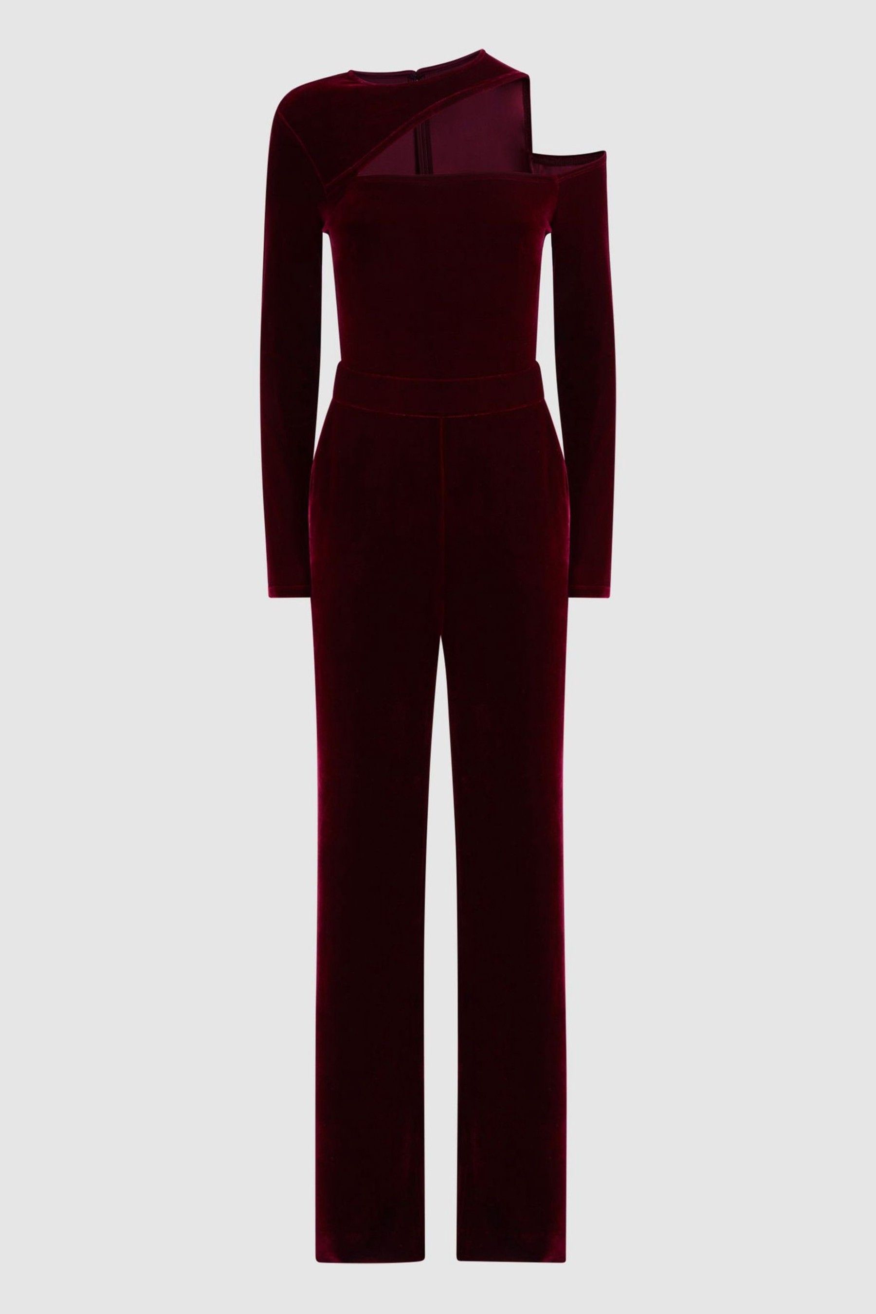 Buy Reiss Berry Adele Petite Velvet Off The Shoulder Jumpsuit from Next Luxembourg