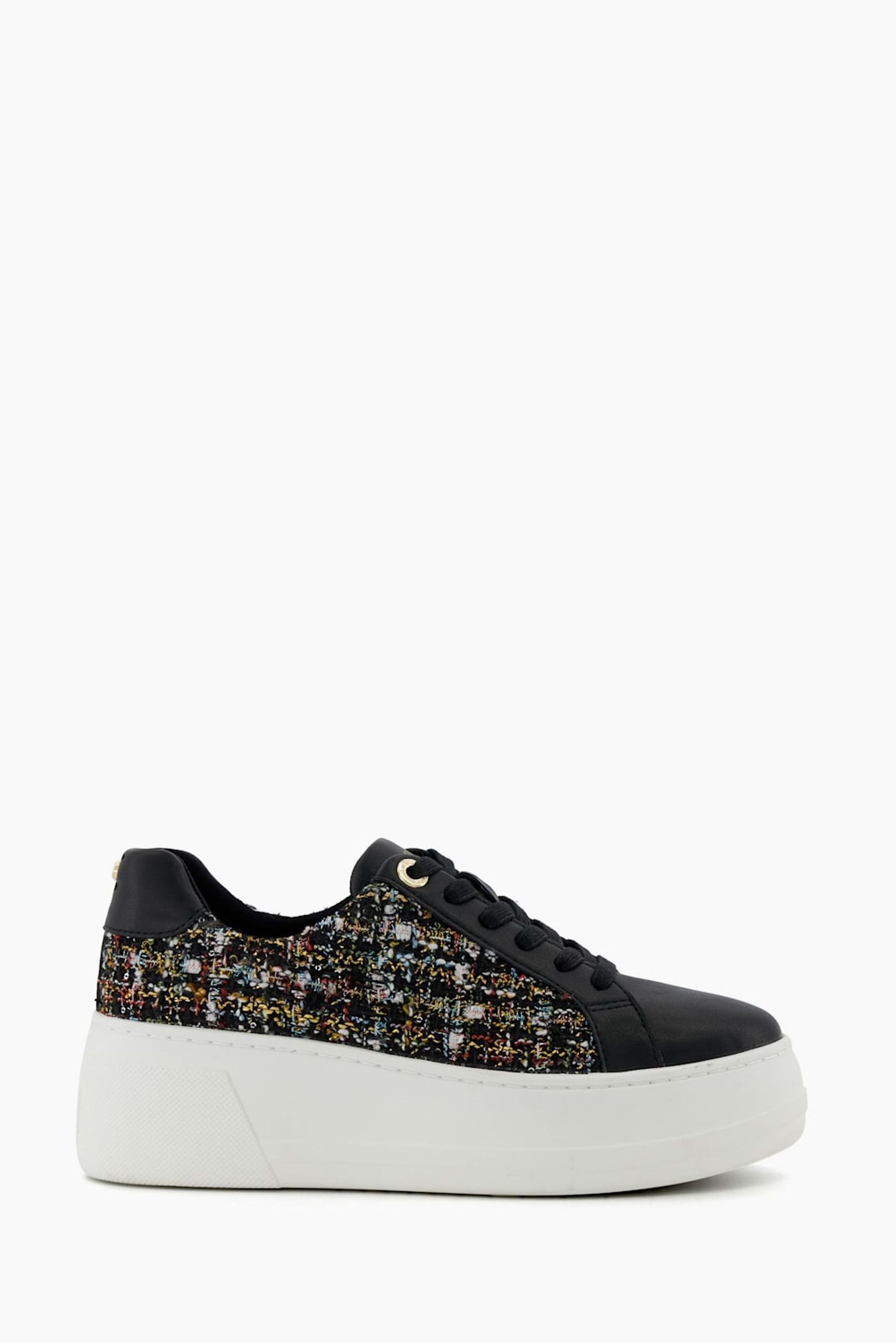 Buy Dune London Black Episode Leather Platform Trainers from Next Luxembourg