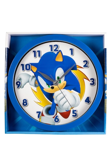 Peers Hardy Blue Sega Sonic The Hedgehog Wall Clock