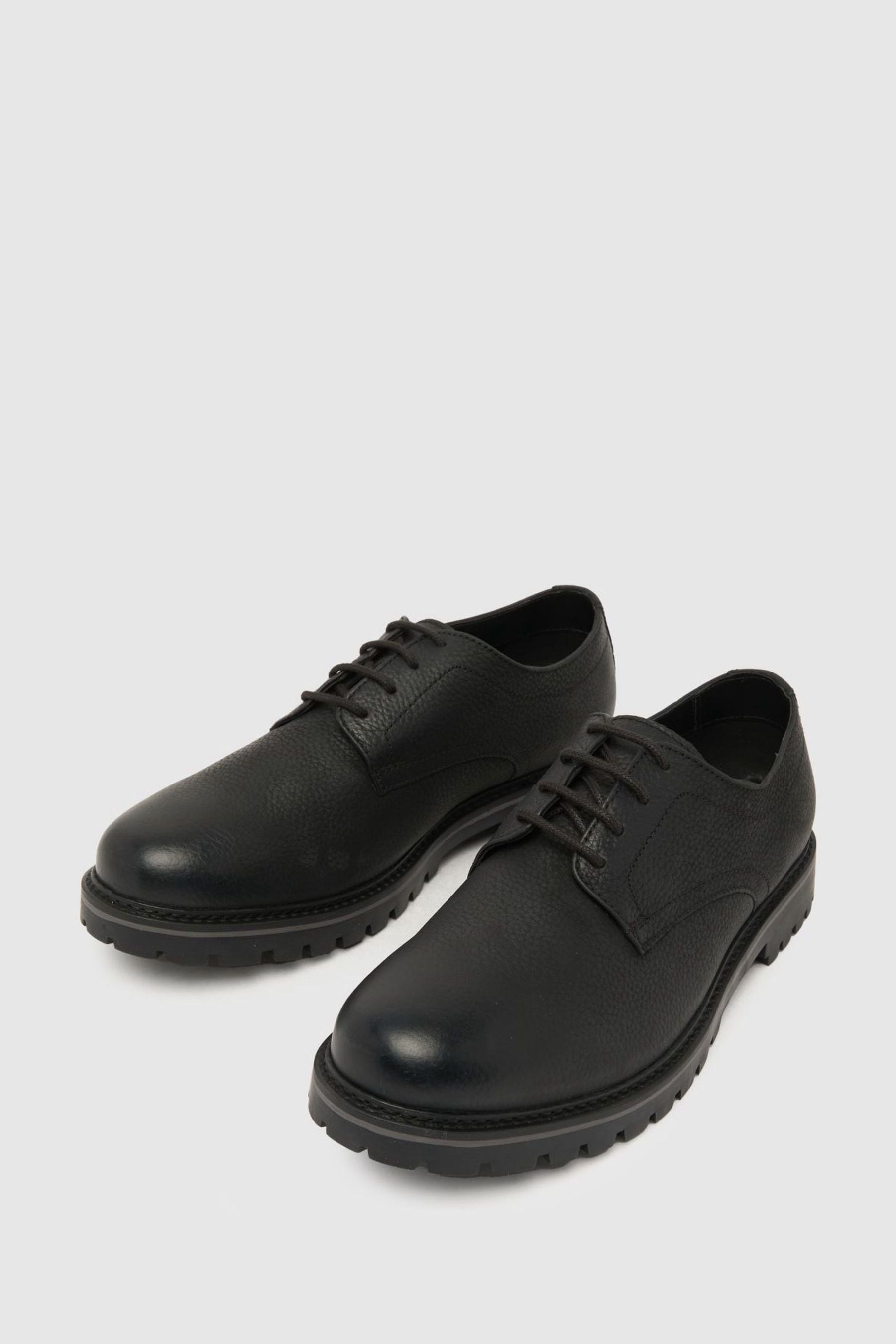 Schuh Paxon Leather Lace Up Black Shoes