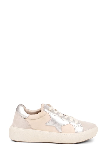 Pavers Van Dal Natural Leather Lace-Up Trainers