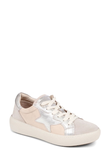 Pavers Van Dal Natural Leather Lace-Up Trainers