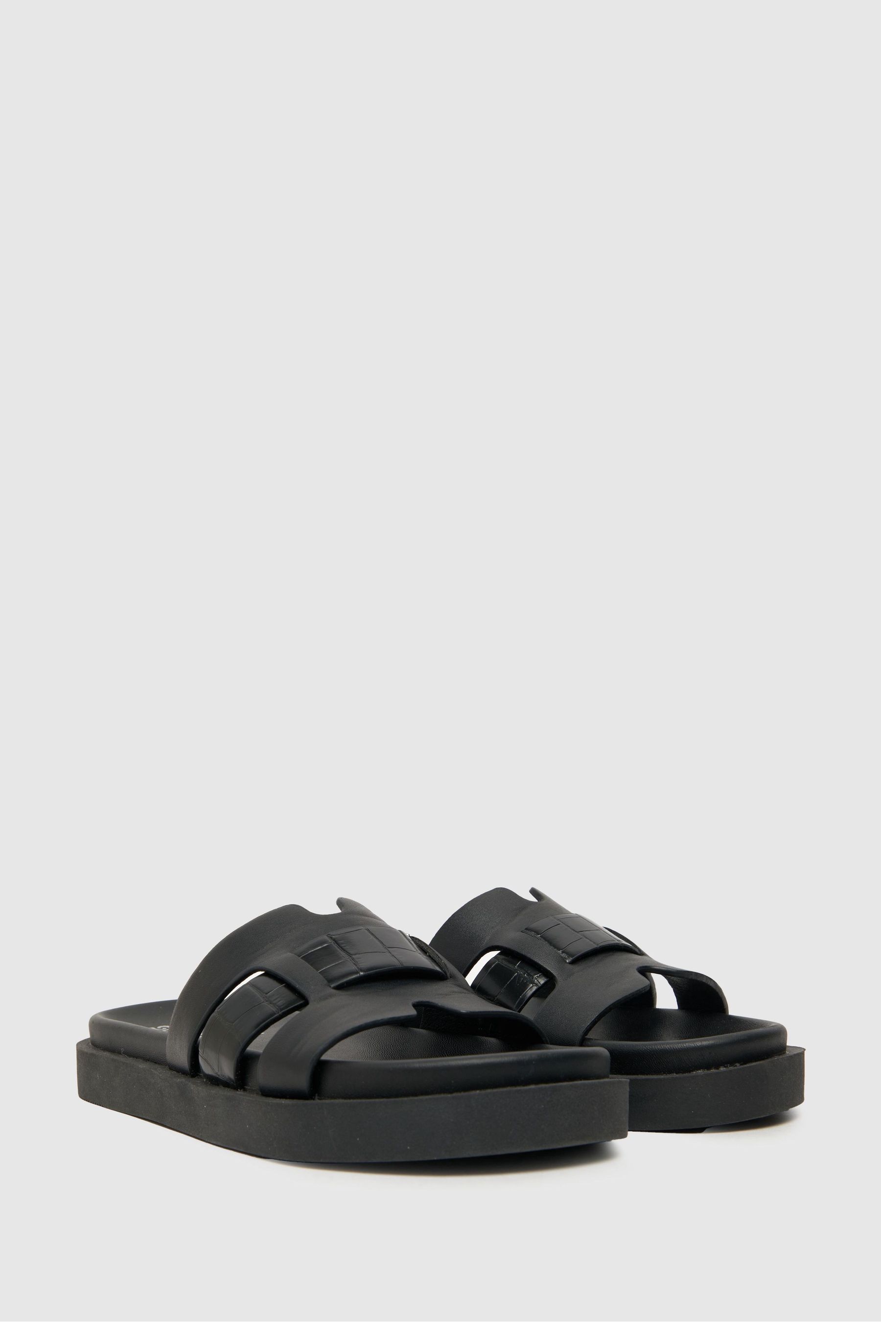 Buy Schuh Timmy Croc Effect Footbed Sandals from Next United Arab Emirates