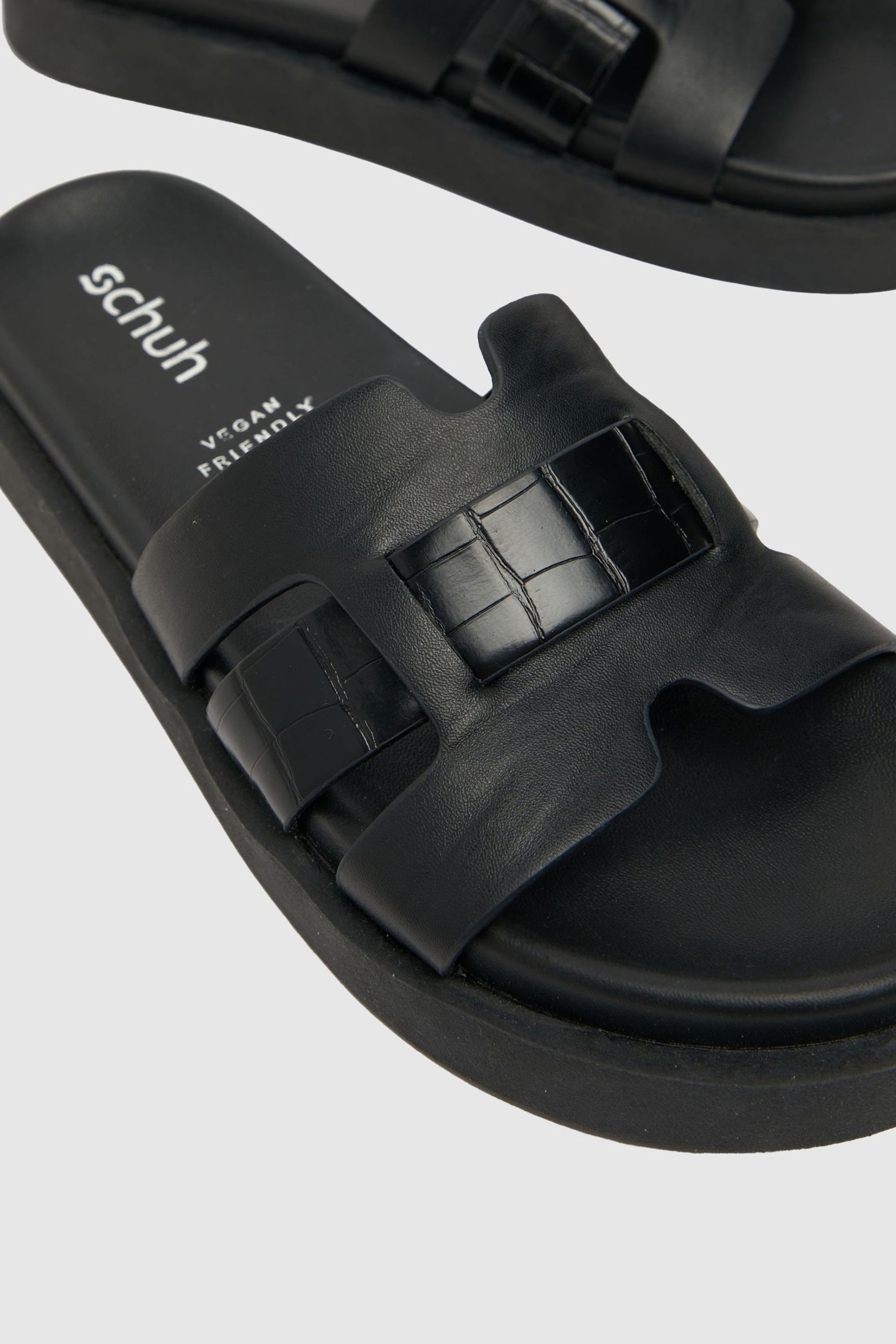 Schuh Timmy Croc Effect Footbed Sandals - Image 4 of 4