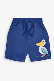 JoJo Maman Bébé Cobalt Pelican Appliqué With Pet In Pocket Shorts - Image 4 of 6