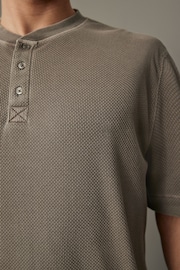 Mushroom Short Sleeve Grandad Collar T-Shirt - Image 5 of 8