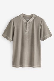 Mushroom Short Sleeve Grandad Collar T-Shirt - Image 6 of 8