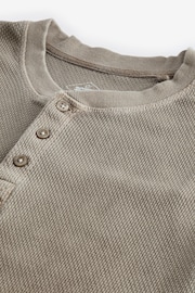 Mushroom Short Sleeve Grandad Collar T-Shirt - Image 7 of 8