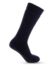 Totes Blue Ladies Premium Thermal Wool Blend Slipper Socks - Image 2 of 5