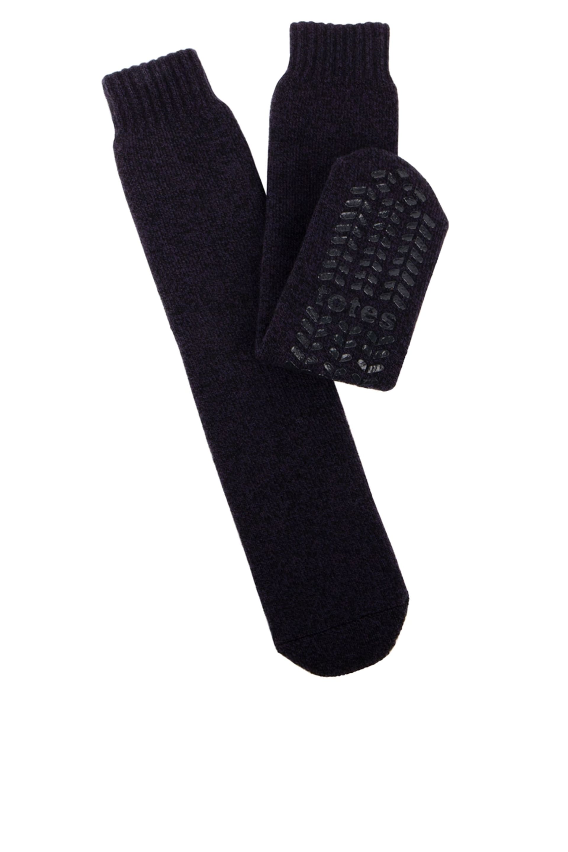 Totes Blue Ladies Premium Thermal Wool Blend Slipper Socks - Image 3 of 5