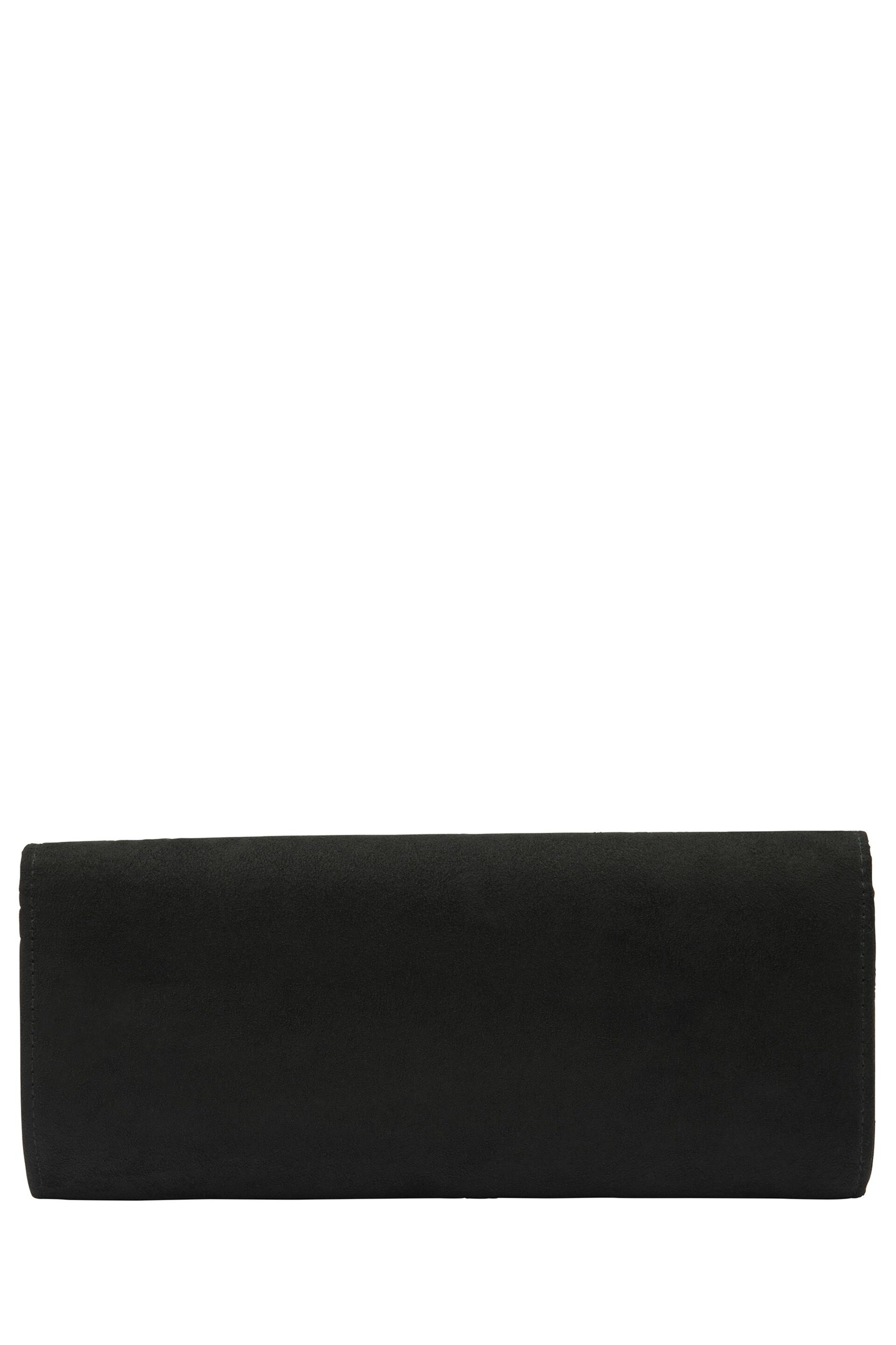 Lotus Black Clutch Bag with Chain - Image 2 of 4