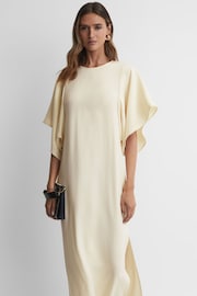 Reiss Lemon Louise Cape-Sleeve Midi Dress - Image 1 of 5