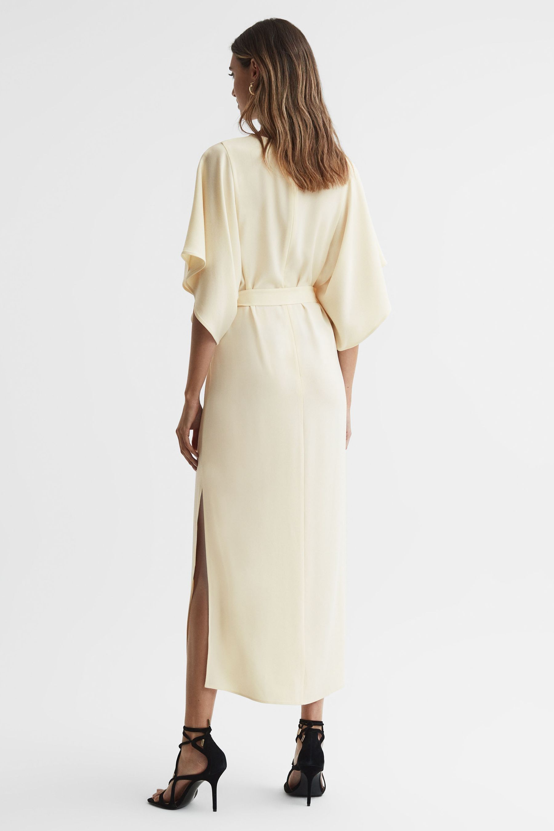 Cape sleeve midi dress deals