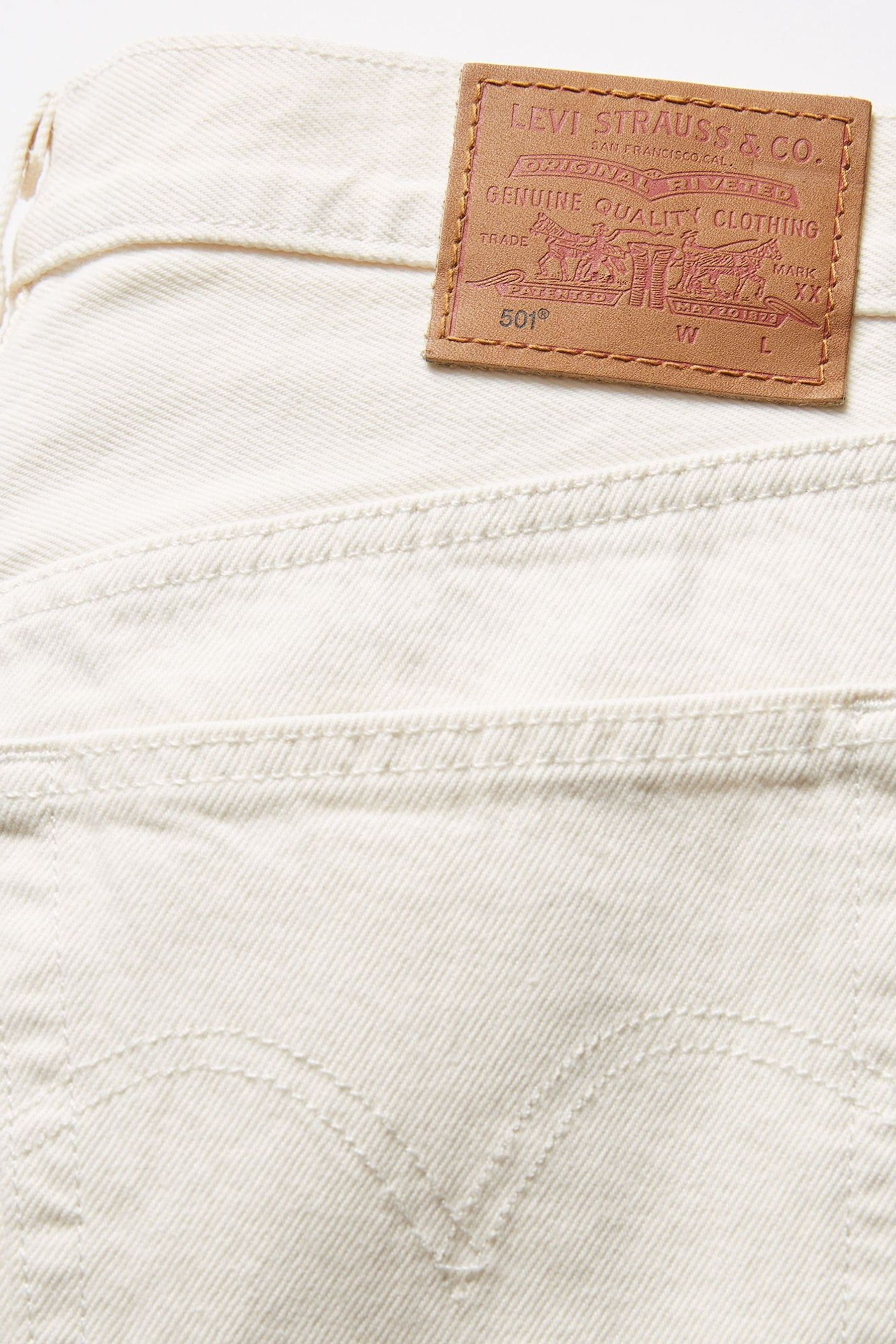 Levi white cropped jeans sales