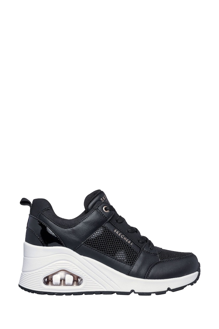 Skechers Black Uno Wedge Trainers - Image 1 of 2