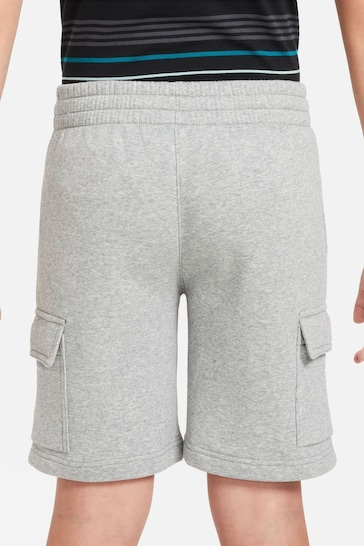 Nike Grey Club Fleece Cargo Shorts
