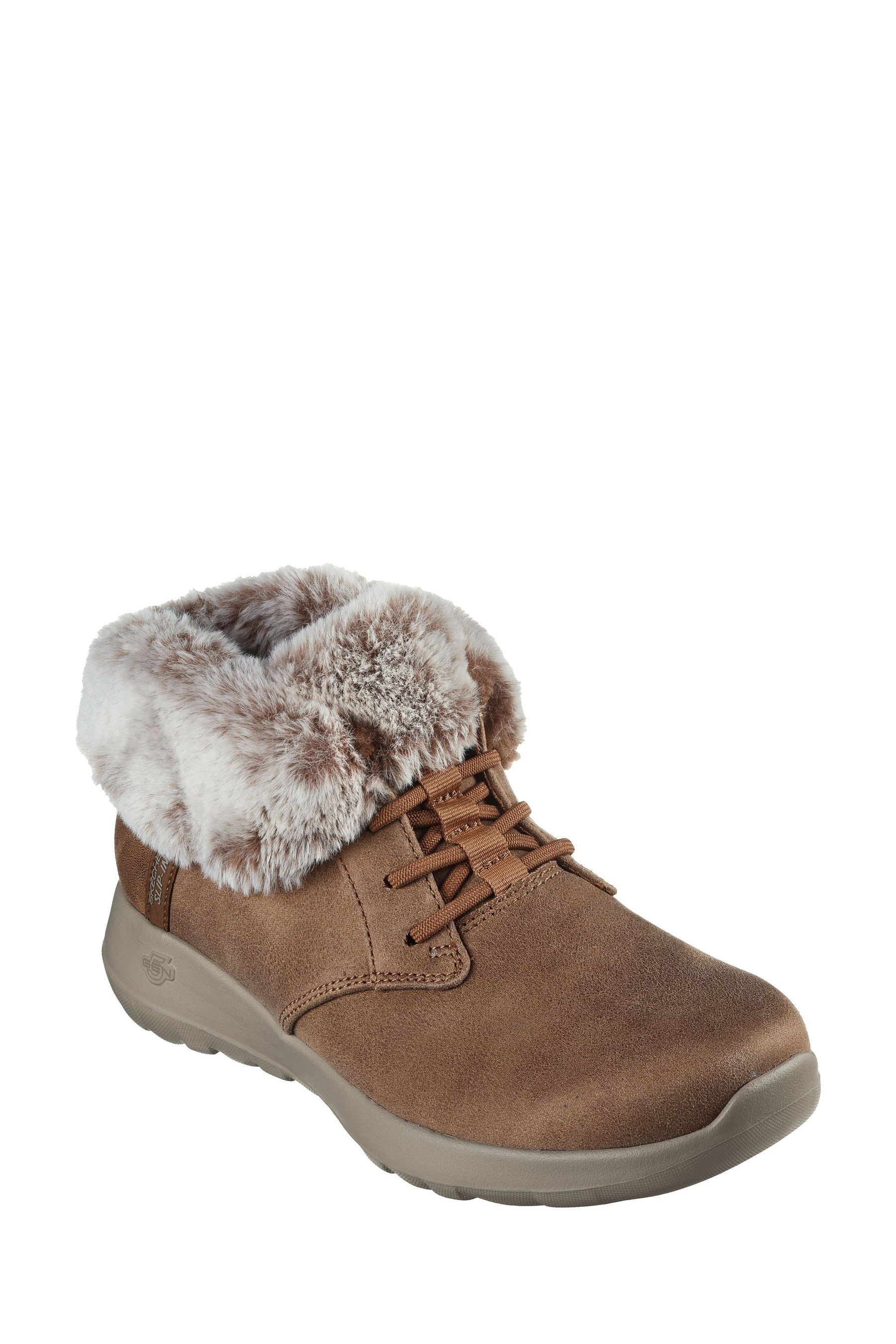 Buy Skechers Natural On The Go Joy Cozy Charm Slip In Boots from the Next UK online shop