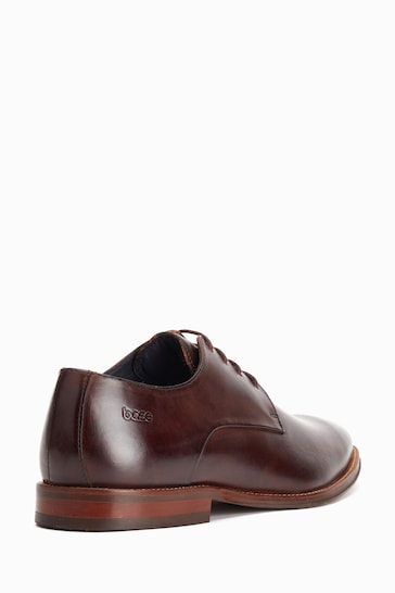 Base London Brown Marley Washed Derby Shoes