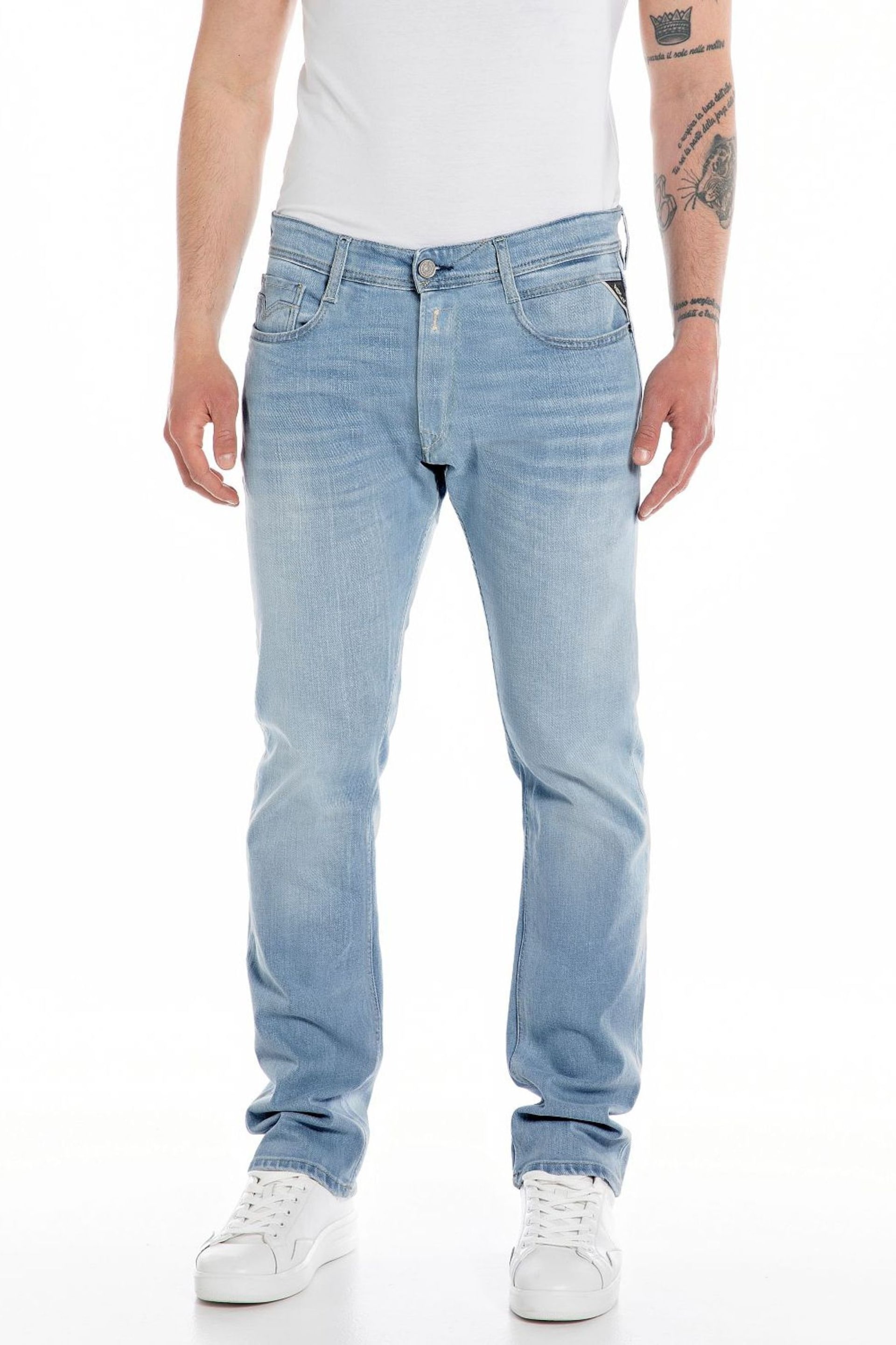 Replay Rocco Relaxed Straight Fit Jeans - Image 1 of 2