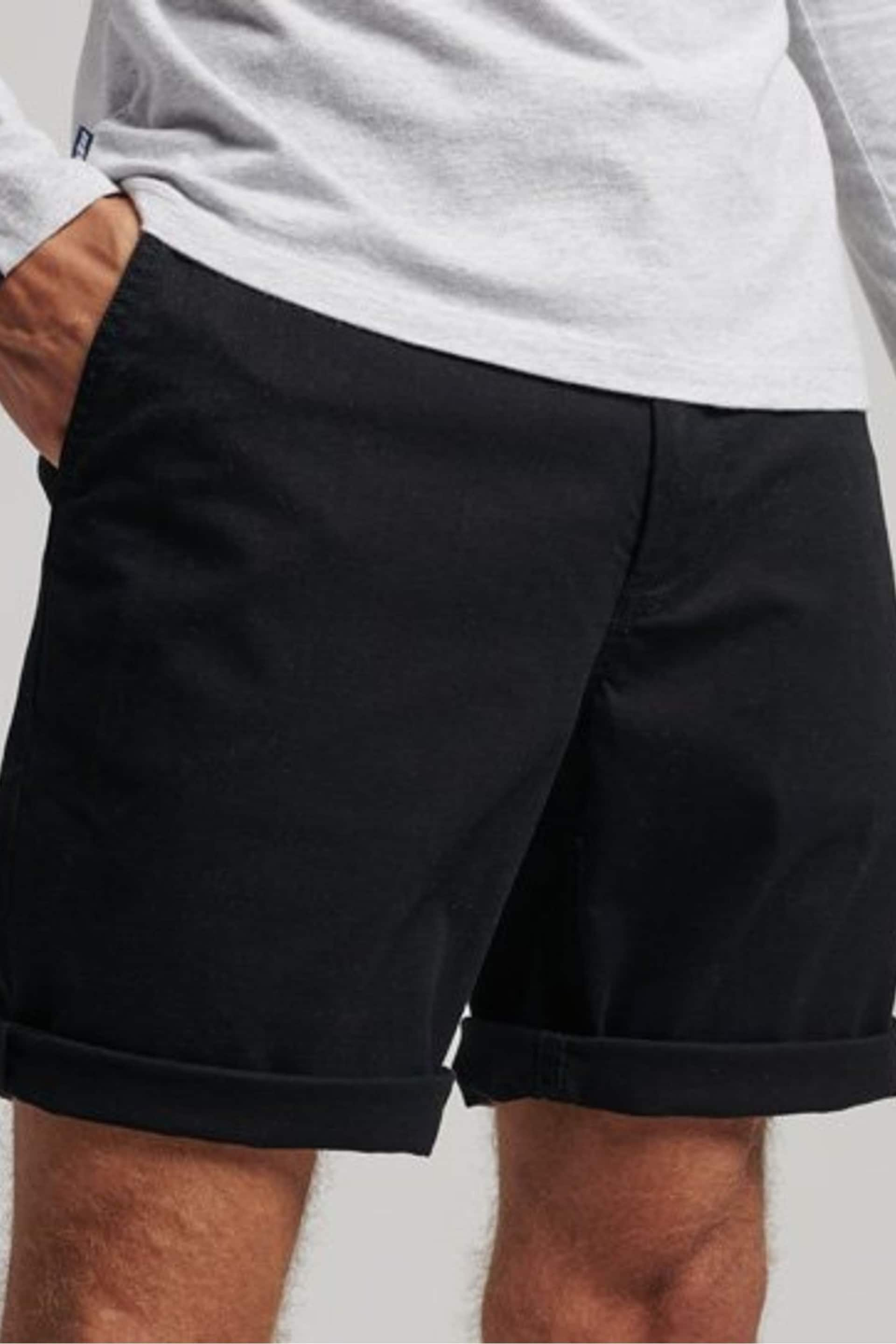 Superdry Black Officer Chino Shorts - Image 2 of 6