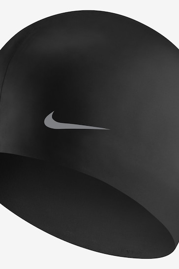 Nike Black Kids Silicone Swim Cap