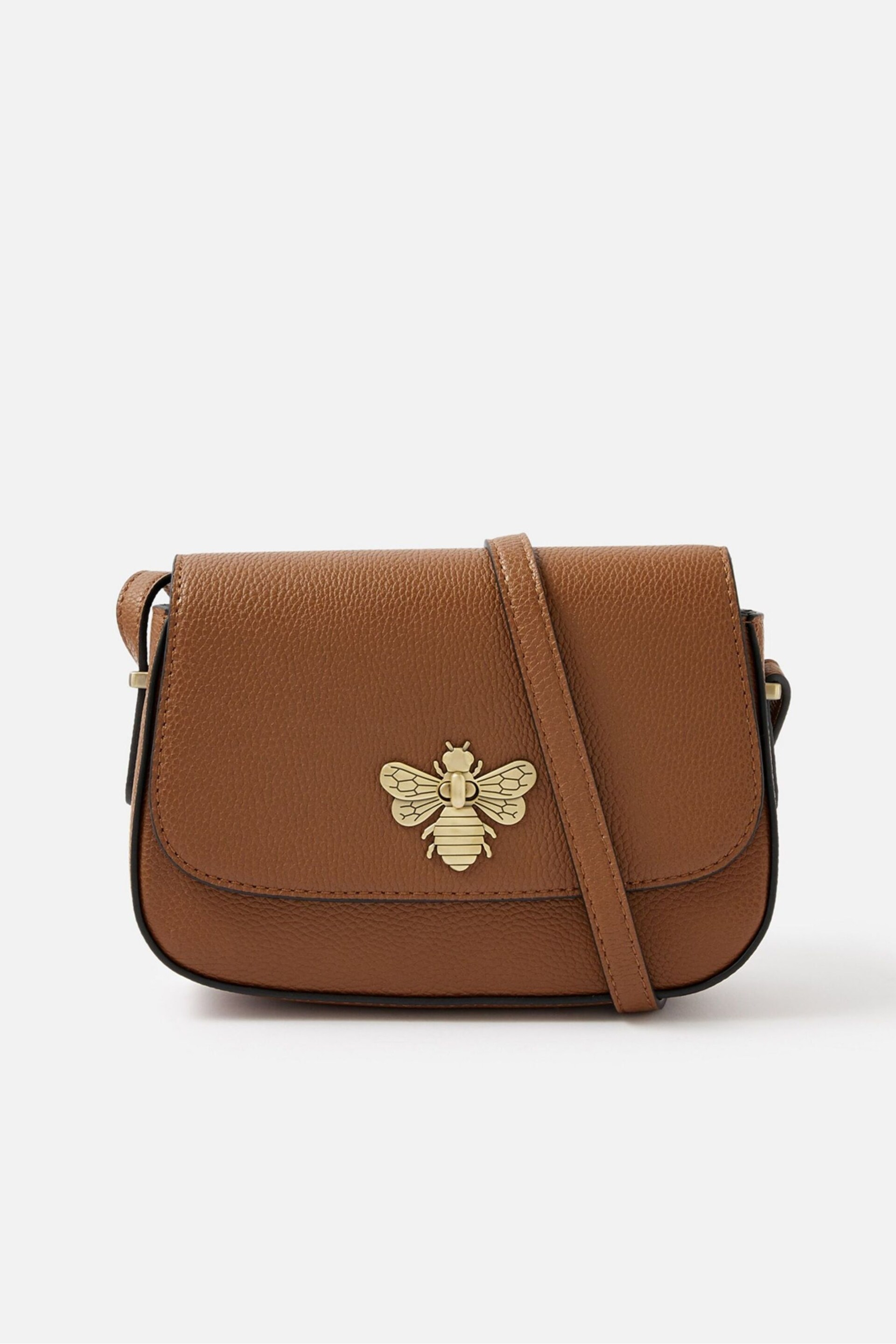 Accessorize Brown Bee Detail Cross-Body Bag - Image 2 of 3