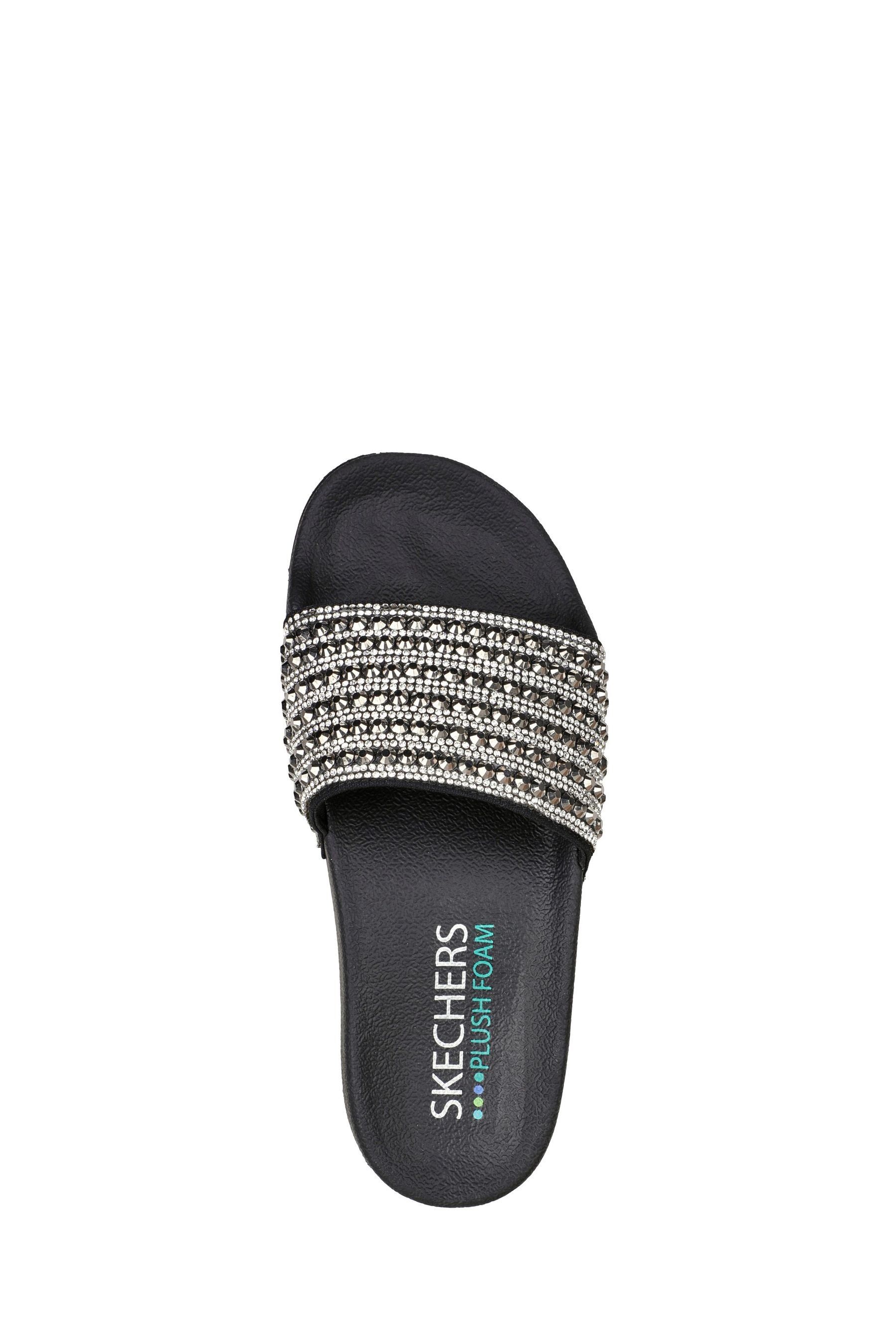 Buy Skechers Black Pop Ups Rocker Glam Womens Sandlas from the