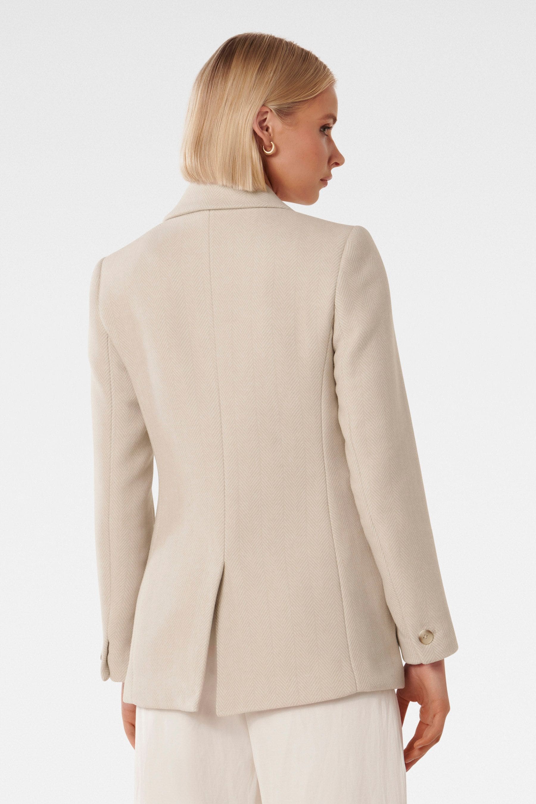 Forever New Cream Whitney Wool Blazer