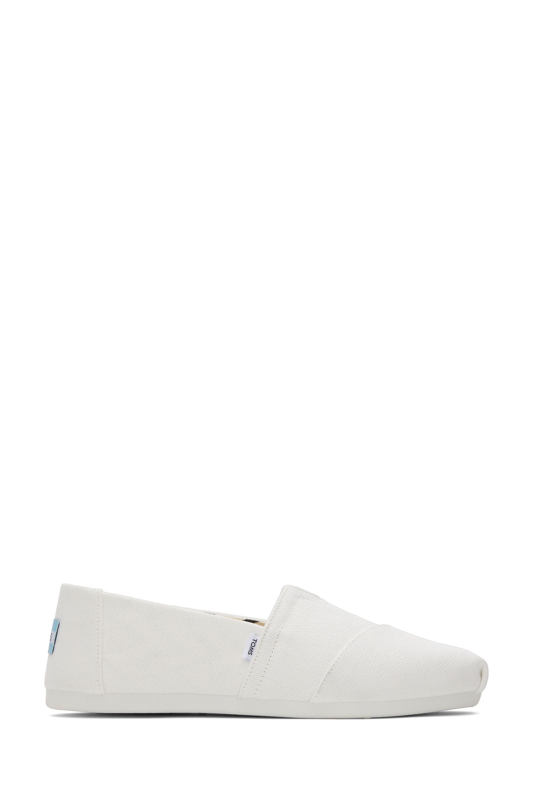 White TOMS Alpargata Classic Vegan Recycled Cotton Shoes