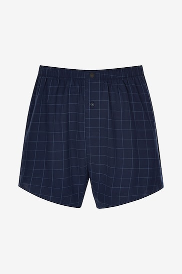 Navy 4 pack Woven Pure Cotton Boxers