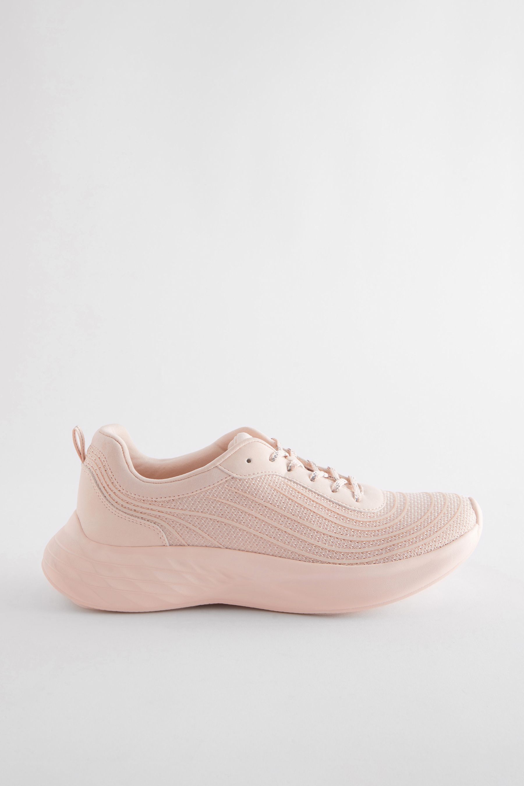 Nude pink trainers top